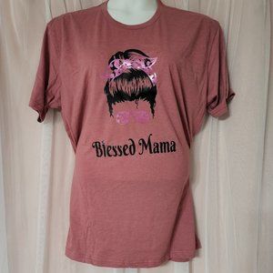 Blessed Mama Graphic custom personalized t shirt